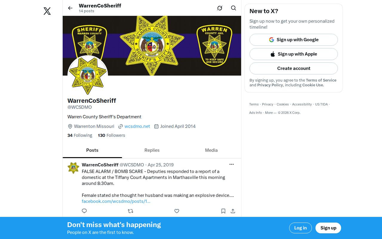 Warren County 72-hour release research on the official sheriff social channel