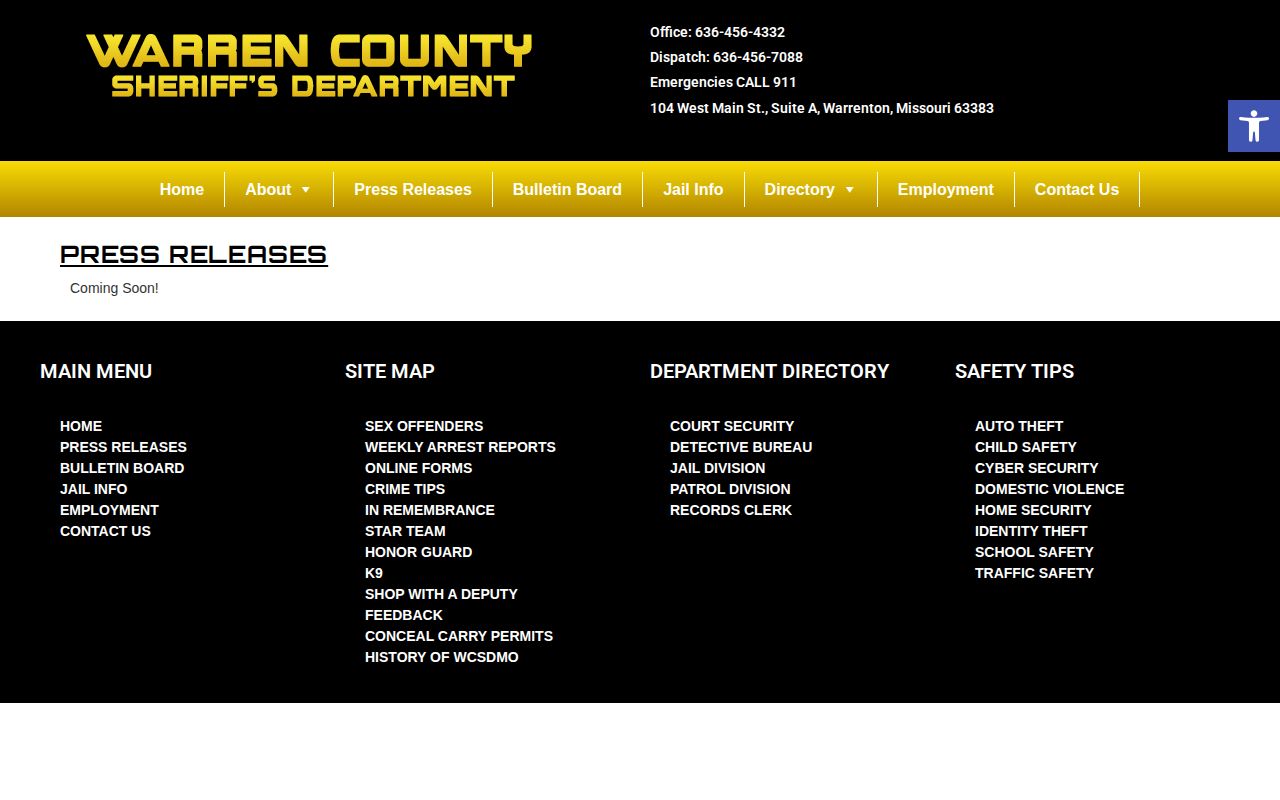 Warren County released inmate mugshot sheriff records history